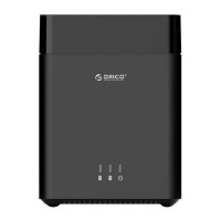 Hộp ổ cứng 2 khay 3.5" USB 3.0, Đen, ORICO DS200U3-BK
